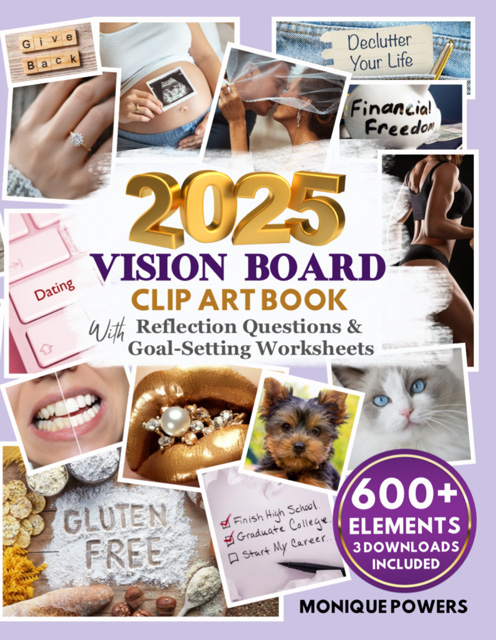 2025 Vision Board CLip Art Book by Monique Powers